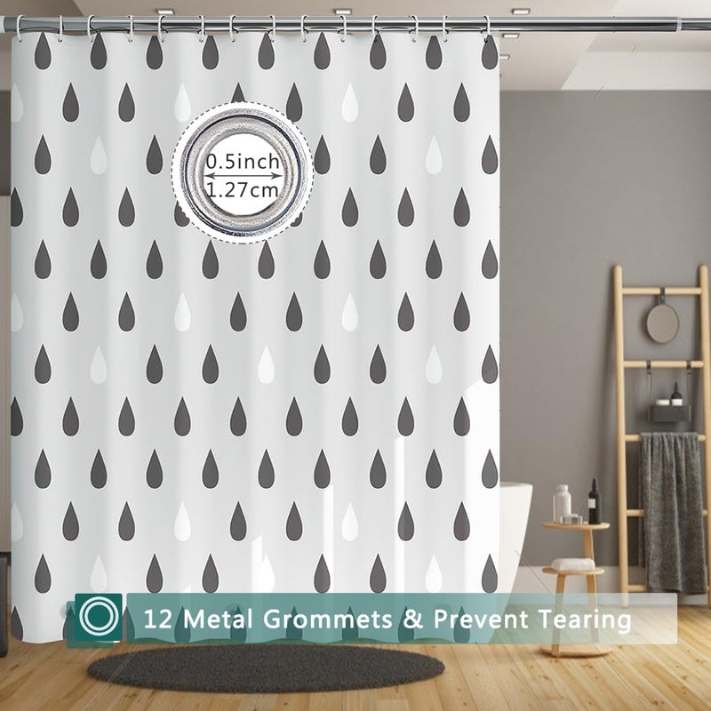 jssablo Shower Curtain Liner, 100% Waterproof Peva Shower Curtains with 3 Duty Heavy Bottom Magnets and 12 Rust Proof Grommets, 72x72 Weighted Shower Liner for Shower Stall, Bathtubs - Image 2